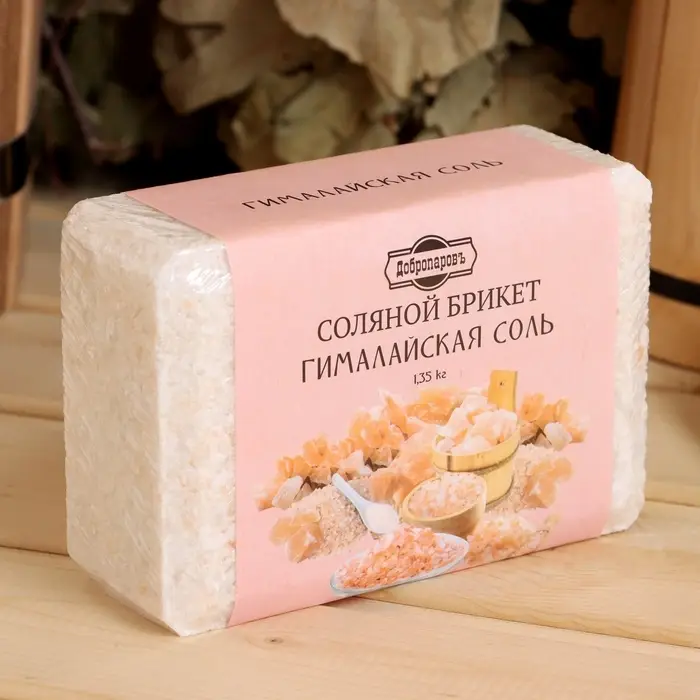 Соляной брикет &laquo;Гималайская соль&raquo; 1.35 кг &laquo;Добропаровъ&raquo;