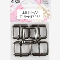 Пряжка проволочная, 3.2&times;2.8 см, 25 мм, 5 шт., цвет чёрный никель