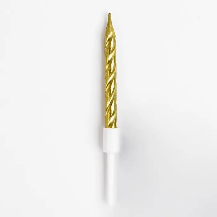 Свечи в торт &laquo;Спираль&raquo;, 200 шт., 5 см, золотой металлик
