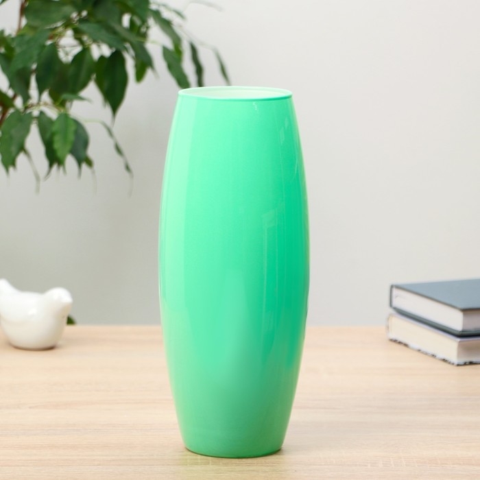 Ваза  Ваза "Абстракция-зеленый" d-7,5см 10х26 см, микс