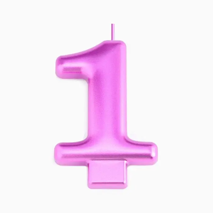 Свеча для торта «Европейская ГИГАНТ», цифра 1, 7 см, фиолетовый металлик Свеча для торта «Европейская ГИГАНТ», цифра 1, 7 см, фиолетовый металлик