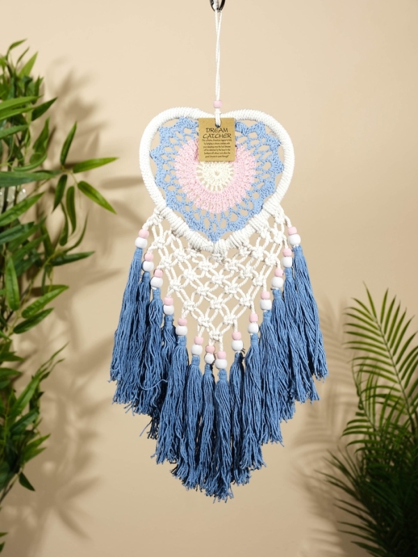 Ловец снов "Голубое сердце" 17х50 см.