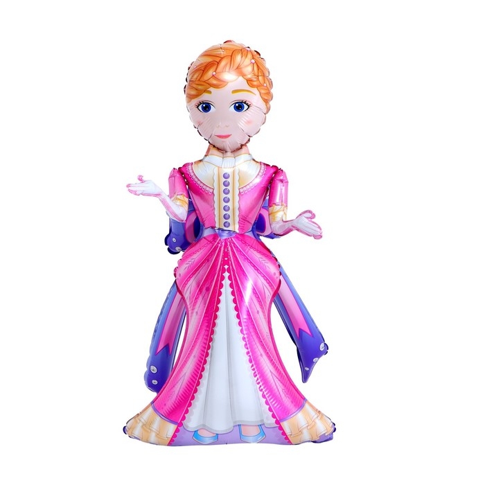 Воздушный шар фольгированный 30" &laquo;Девочка в розовом платье&raquo;, под воздух