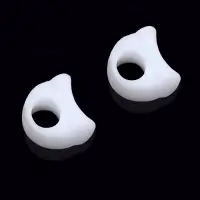 Корректоры - разделители для больших пальцев, силиконовые, 3&times;3.5 см, пара, белые