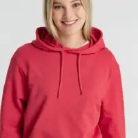 Толстовка с капюшоном унисекс Hoodie, красный меланж, размер XS