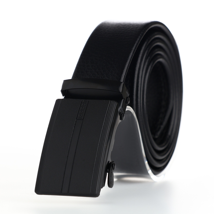 Ремень мужской, ширина 3,5 см, пряжка автомат, цвет чёрный Ремень мужской, ширина 3,5 см, пряжка автомат, цвет чёрный