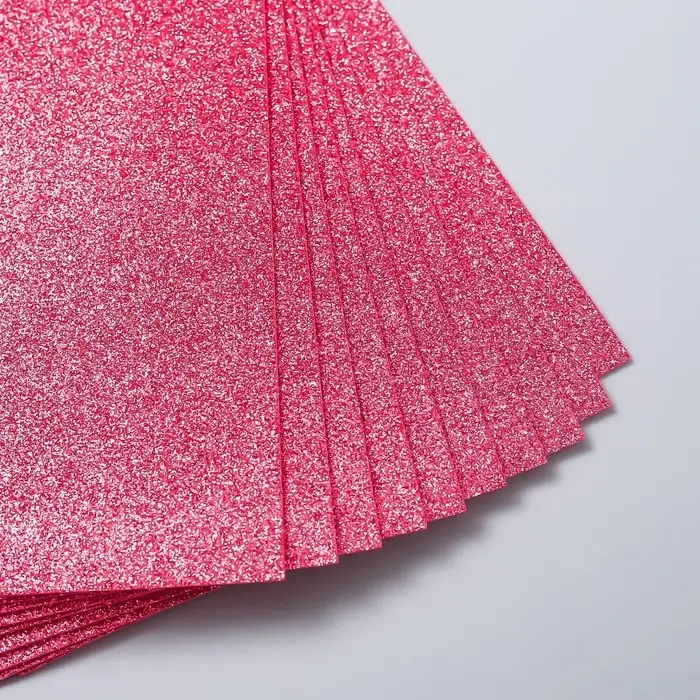 Фоамиран глиттерный Magic 4 Hobby 2 мм, цв.темно-розовый, 20х30 см