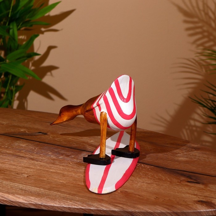 Сувенир "Утка на сёрфе" дерево 40 см