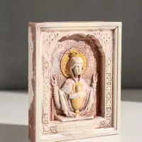 Икона &laquo;Неупиваемая чаша&raquo;, с подвесом, 12&times;10&times;2 см, гипс, роспись