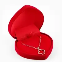 Футляр под набор украшений &laquo;Сердце&raquo;, бархатный, 9&times;8.5 см, красный