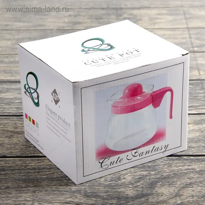 Чайник стеклянный заварочный «Рикки», 800 мл, цвет МИКС Чайник стеклянный заварочный «Рикки», 800 мл, цвет МИКС