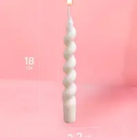 Свеча витая 1,9х1,9х18 см, соевый воск