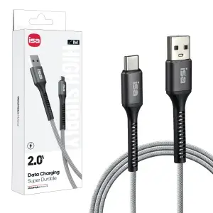Кабель USB на Type-C 1m 2A BX-6 ISA серый