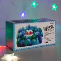 Гирлянда &laquo;Нить&raquo; 3 м с насадками &laquo;Звёзды&raquo;, IP20, прозрачная нить, 20 LED, от батареек АА&times;3, свечение мульти