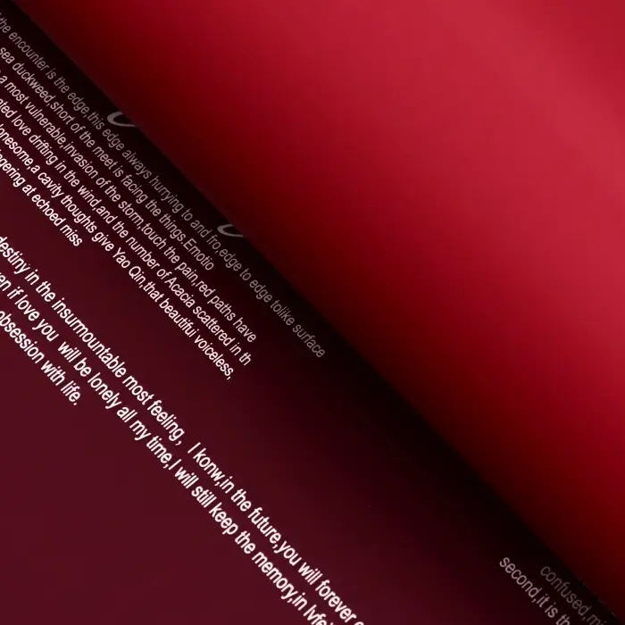 Пленка матовая для цветов «Новости Love», бургунди/вишня, 60×60 см