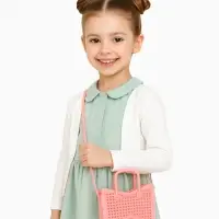 Сумка детская для девочки без застёжки, розовая