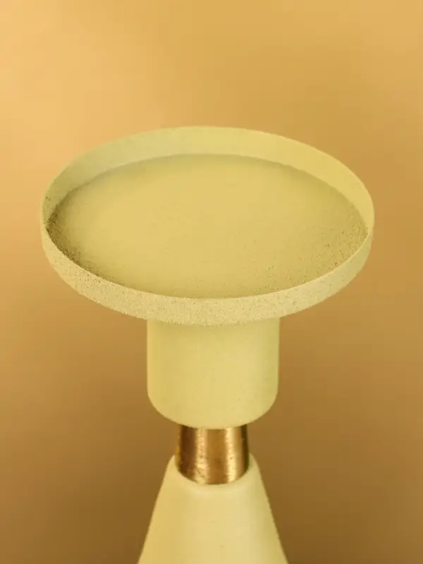 Подсвечник на 1 свечу текстурный "Оливковый" 10,5х10,5х19,5 см