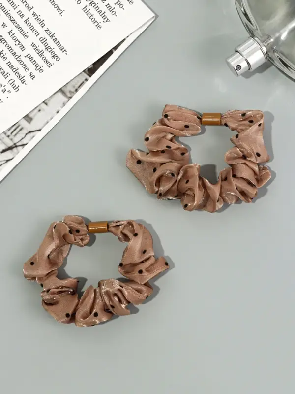 Резинка для волос Резинка для волос "Летиция" (набор 2 шт) 7 см, коричневый