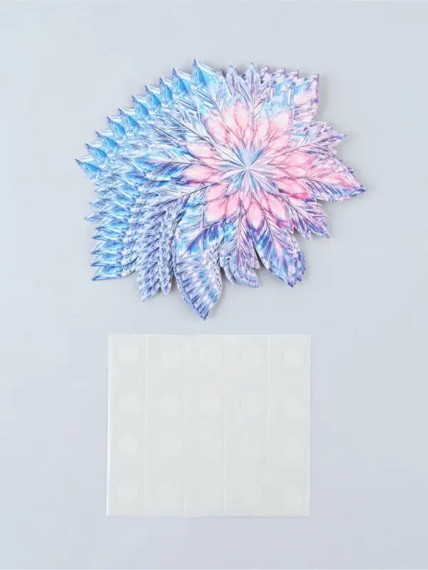 Набор &laquo;Новогодние снежинки. Северное сияние&raquo;, 10 штук + клеевые капли
