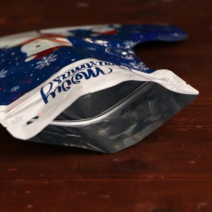 Пакет подарочный новогодний, с zip - lock застежкой, 15&times;24.5 см