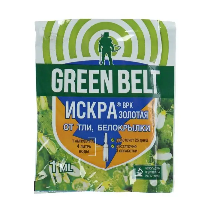Инсектицид «Искра Золотая», средство от колорадского жука, ампула, 1 мл Инсектицид «Искра Золотая», средство от колорадского жука, ампула, 1 мл