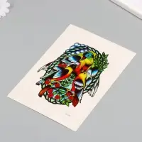 Переводная тату на тело цветная &laquo;Птицы арт&raquo;, 26.1&times;14.6 см