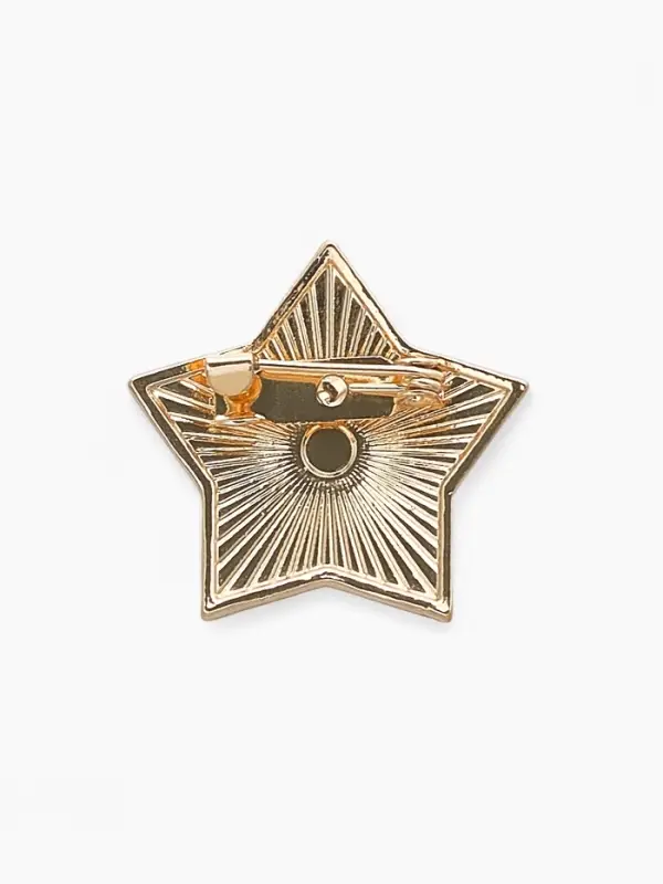 Значок «Звезда Серп и молот», 2.5 см, цвет красный в золоте Значок «Звезда Серп и молот», 2.5 см, цвет красный в золоте