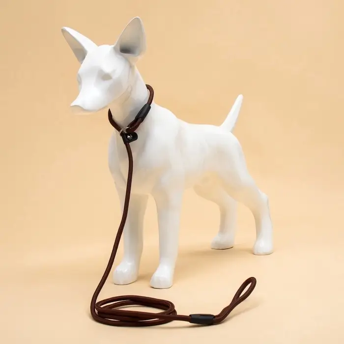 Ринговка для собак, 130&times;0.6 см, коричневая