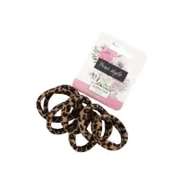 Резинки для волос &laquo;Спорт принт&raquo;, набор 6 шт., лео, 3.5 см, коричневые
