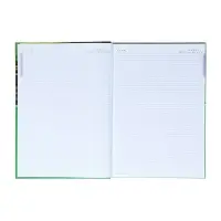 Бизнес-блокнот твердая обложка А4, 120 листов "Зелёные долины", глянцевая ламинация, 5-цветный блок, блок 65 г/м2