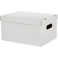 Короб архивный для хранения 340х250х180 белый усилен.дно 3шт/упак ККД-2