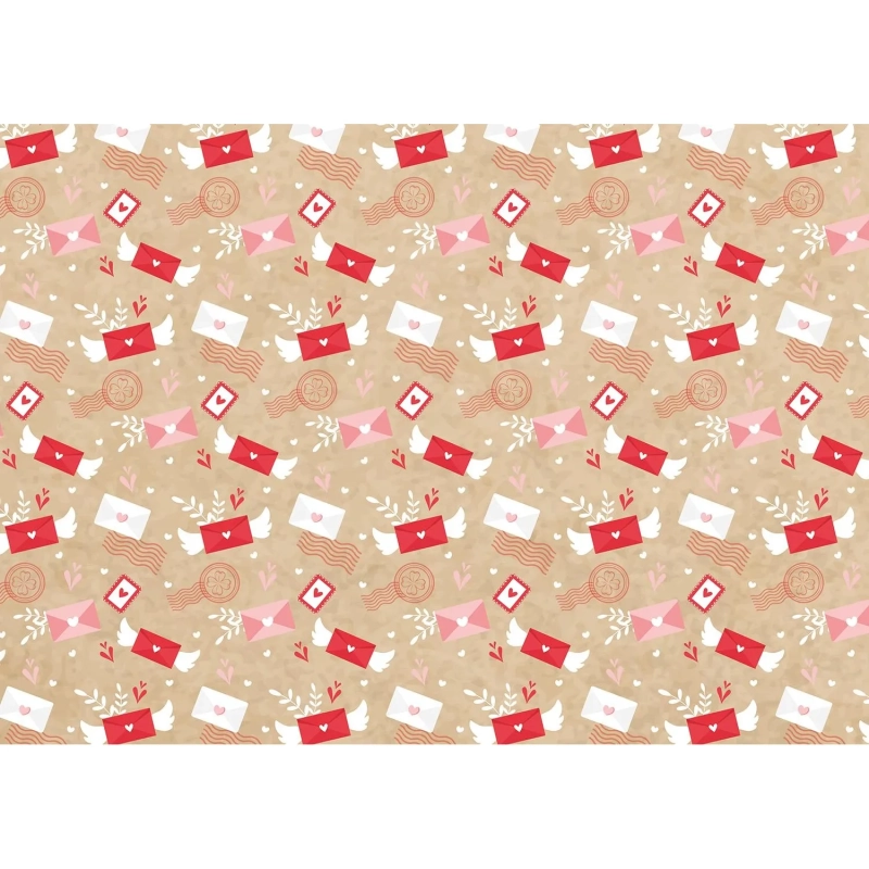 Бумага упаковочная крафт Письма любимым, 15.25.02546