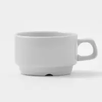 Чашка Дулевский фарфор &laquo;Белая&raquo;, 170 мл, d=8.3 см, штабелируемая, белая