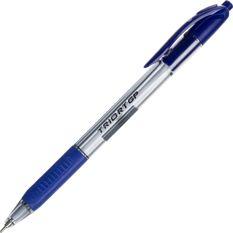 Ручка шариковая автомат. Unimax Glide Trio Steel 0,7мм,син,мас,5шт/уп