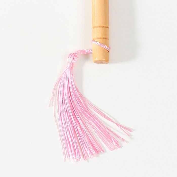 Веер круглый дерево, текстиль  Веер круглый дерево, текстиль "Лотос" с кисточкой 33х21,5 см