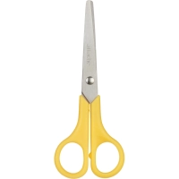 Ножницы Attache 130 мм с пластиковыми ручками, цвет желтый