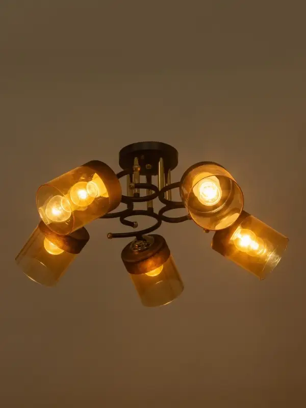 Люстра "Элла" 5хЕ27 40Вт черный 70х70х27 см