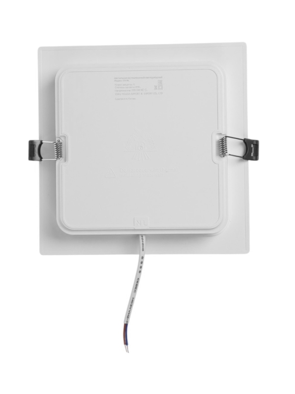 Светильник встраиваемый светодиодный "Даунлайт" 18Вт, 6500K, 1710 Лм, 220В, 176х28мм,квадрат   10532