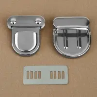 Застёжка для сумки, 4.3×3.8 см, цвет серебряный