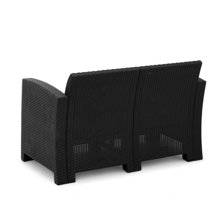 Диван садовый Бора 2-х местный 104 х 66 х 76 см, антрацит Диван садовый Бора 2-х местный 104 х 66 х 76 см, антрацит