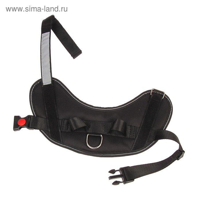 Шлейка К9 мягкая светоотражающая, размер S, ОГ 45-55 см, вес 5-12,5 кг, чёрная Шлейка К9 мягкая светоотражающая, размер S, ОГ 45-55 см, вес 5-12,5 кг, чёрная