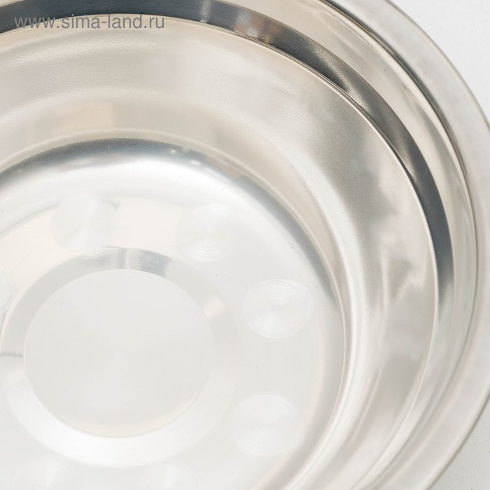 Подставка с мисками, 2 х 500 мл, высота 30 см, разборная с верхним фиксатором, хром Подставка с мисками, 2 х 500 мл, высота 30 см, разборная с верхним фиксатором, хром