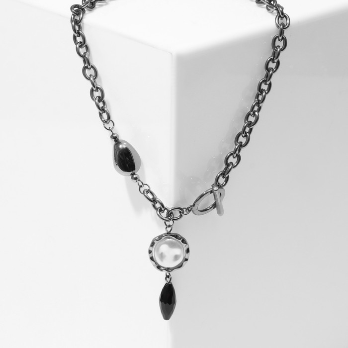 Кулон «Цепь» эзотерика диски малые, цвет чёрно-белый в сером металле, 45 см Кулон «Цепь» эзотерика диски малые, цвет чёрно-белый в сером металле, 45 см
