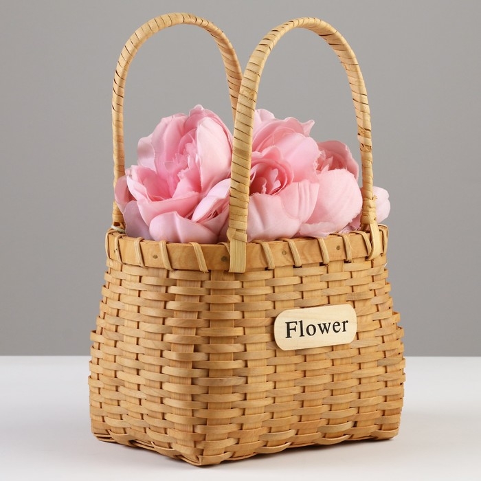 Корзина плетеная, 19,5 х 14 х 13/27 см, ротанг