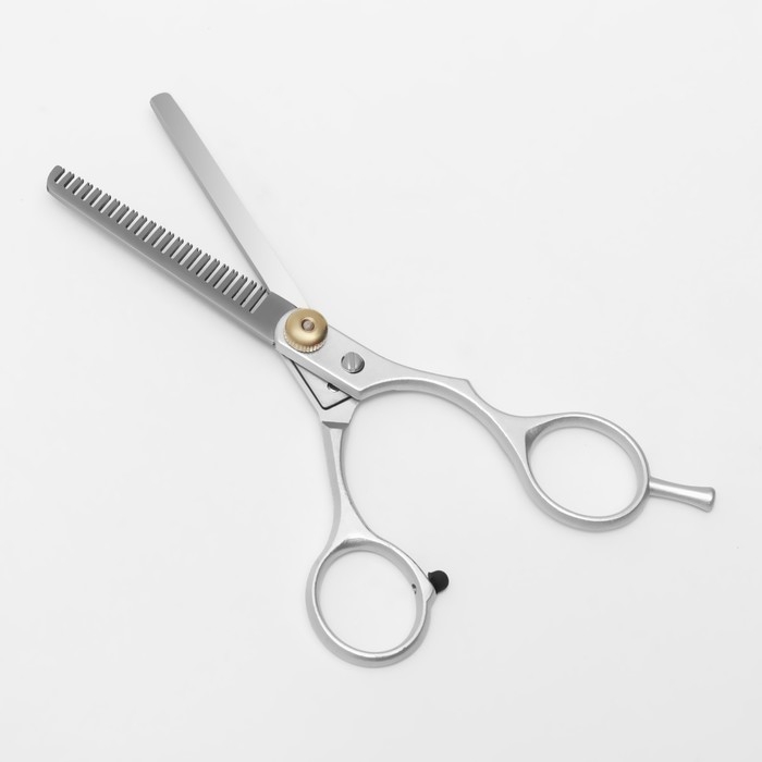 Ножницы филировочные с упором, лезвие — 6,5 см, цвет серебристый Ножницы филировочные с упором, лезвие — 6,5 см, цвет серебристый