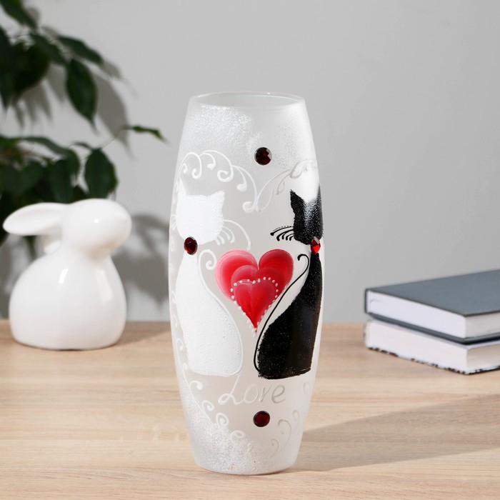 Ваза стекло Ваза стекло "Кошка" 2, d-7.5см 10х26 см, v=1.7л