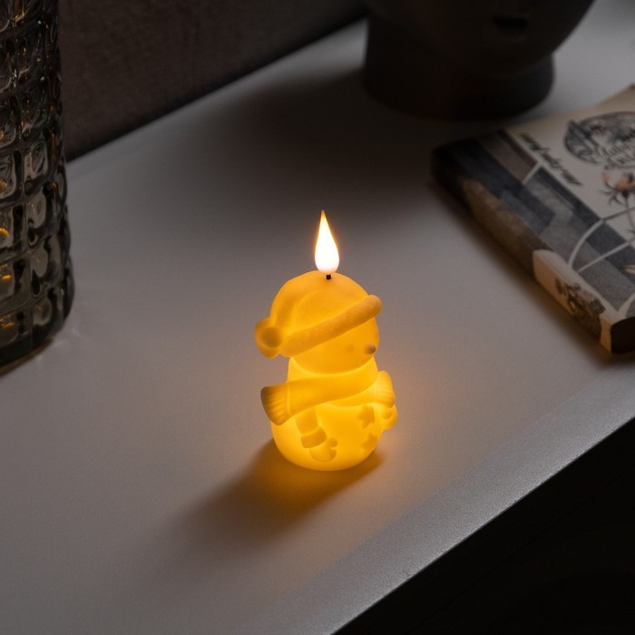 Светодиодная фигура «Снеговик» 7 × 12 × 5 см, пластик, батарейки AG13х3 (в комплекте), свечение тёплое белое Светодиодная фигура «Снеговик» 7 × 12 × 5 см, пластик, батарейки AG13х3 (в комплекте), свечение тёплое белое