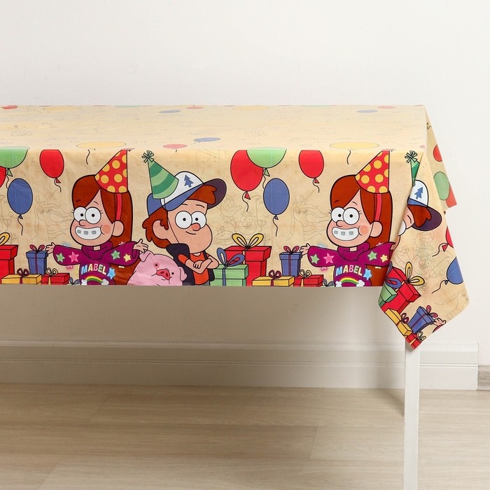 Скатерть одноразовая праздничная 120х180 см, 35 мкр, Гравити Фолз Скатерть одноразовая праздничная 120х180 см, 35 мкр, Гравити Фолз