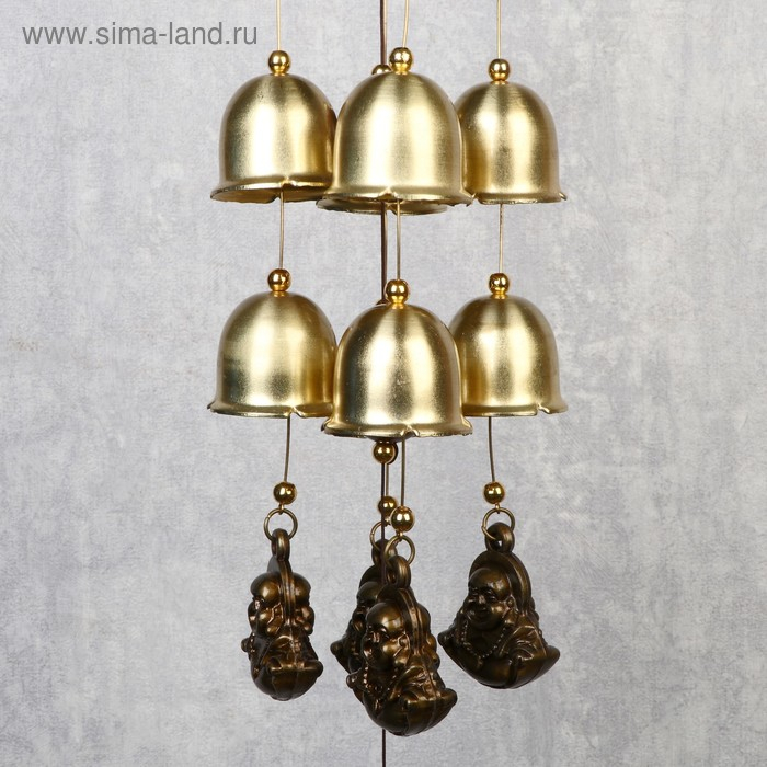 Музыка ветра металл Музыка ветра металл "Будда" 8 колокольчиков 60 см