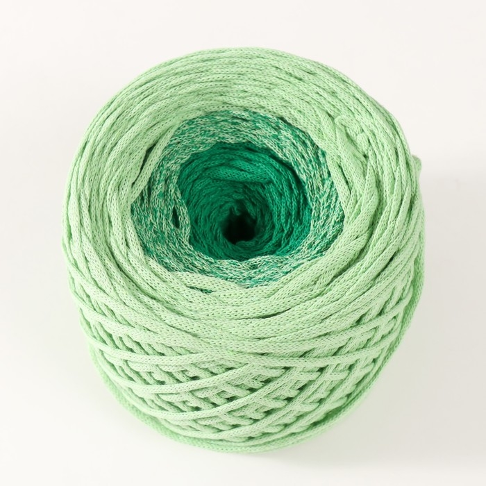 Хлопковый шнур 3 мм 220м/240±5 гр Градиент (лайм/нефрит) Хлопковый шнур 3 мм 220м/240±5 гр Градиент (лайм/нефрит)